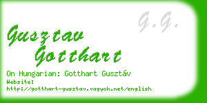 gusztav gotthart business card