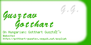 gusztav gotthart business card